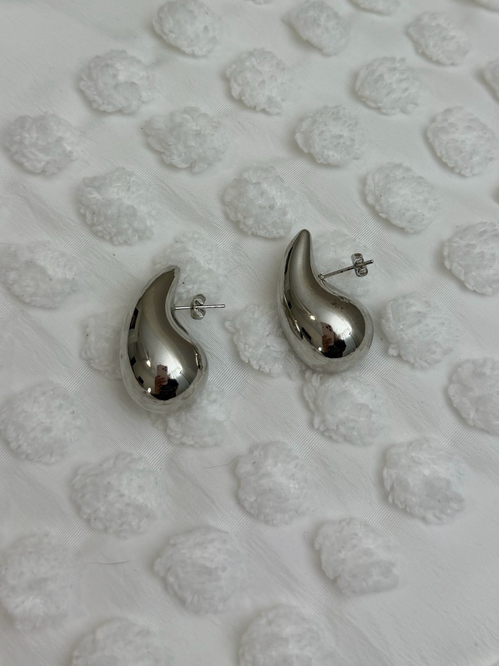 Silver Crescent Teardrop Earrings Festival Summer Trendy
